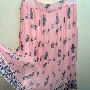 Rose floral chiffon skirt